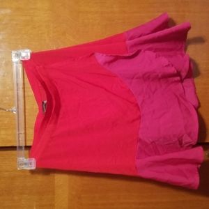 Summersalt wraparound skirt...Bright tangerine and fushia...Size Small